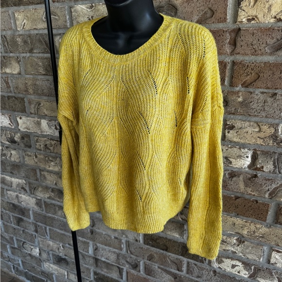 Anthropologie Keely Cable-Knit Sweater in Yellow-Mustard , Size XS - Picture 6 of 15